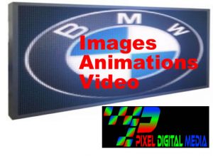 led signs logo images video and Text